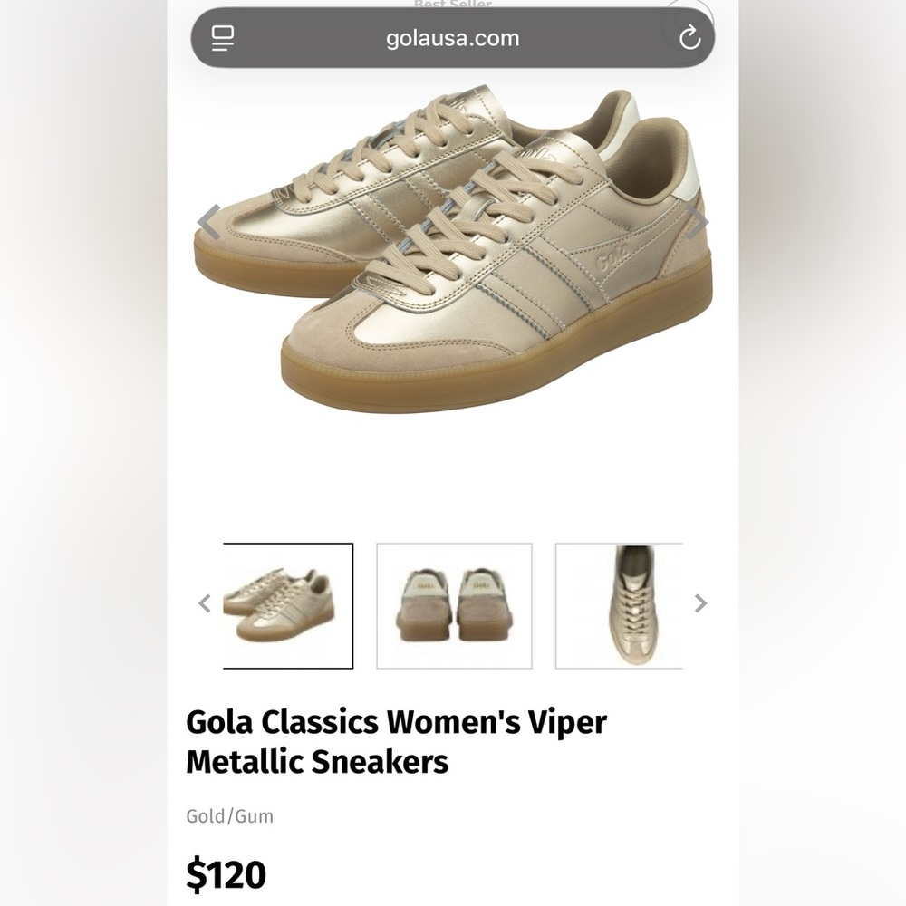 Gola Women's Viper Metallic Sneakers - Gold